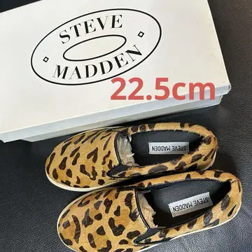 미사용품 STEVE MADDEN 레오파드 무늬 슬립온 22.5cm
