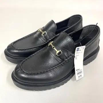 지유 새상품 리얼 가죽 비트 로퍼 28cm