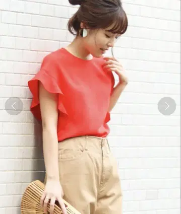 스픽 앤 스팬 소데 플레어 블라우스 빨간색