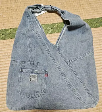데님 숄더백