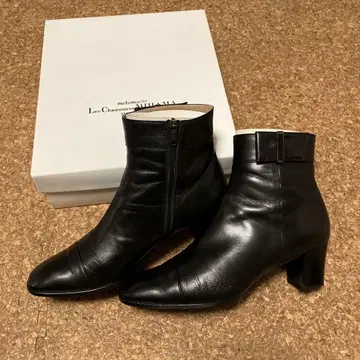 미하마 가죽 숏부츠 블랙 24.5cm