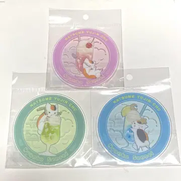 나츠메 우인장 돈키 콜라보 냥코 선생님 아크릴 코스터 전 3종 세트