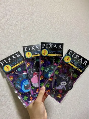 PIXAR 인사이드 헤드 러버 키링 4개 세트