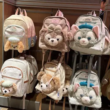 상하이 디즈니 더블 플레어 봉제 인형 백팩 새상품