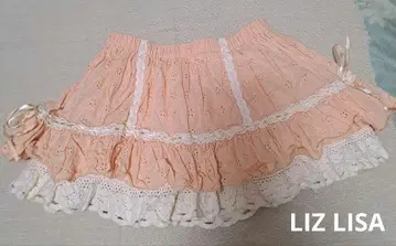 LIZ LISA 코튼 치마바지 레이스 핑크 리본 레어