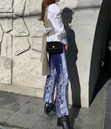 Ameri vintage 팬츠 벨로아 소재 와이드 팬츠