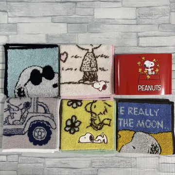 B 스누피 타월 손수건 5장 세트 SNOOPY PEANUTS