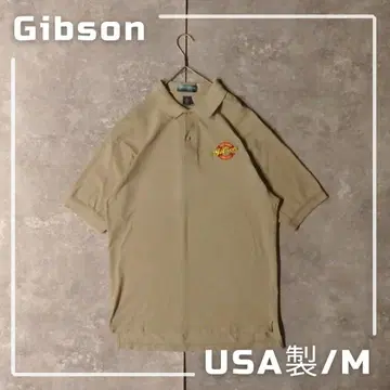 USA제 깁슨 Gibson 80s 90s 피케 셔츠 자수 로고 레어