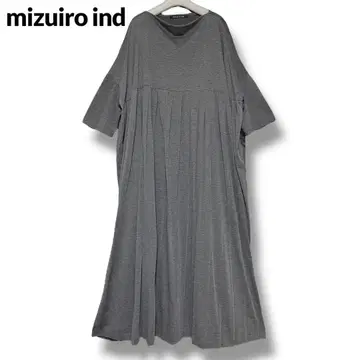 mizuiro ind 미즈이로 인드 플리츠 원피스 롱 그레이 봄/여름