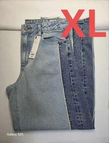 GU 2톤 배럴 레그 청바지 XL 길이 표시 사이즈 지유 데님