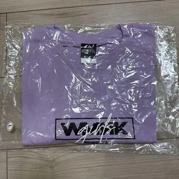 가마키라키 크롭 보라색 로고 티셔츠 미사용 새상품 L