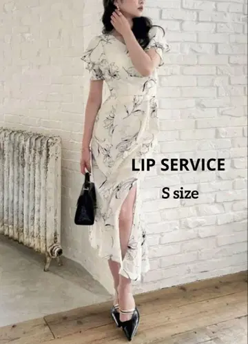 LIP SERVICE 꽃무늬 슬릿 머메이드 원피스 S 사이즈 1회 착용