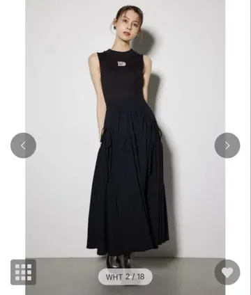 rienda 리엔다 RD 로고 컷 콤비 원피스