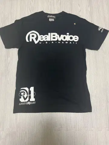 RealBvoice 우에노 무라사키 스포츠 한정판 반팔 블랙 S