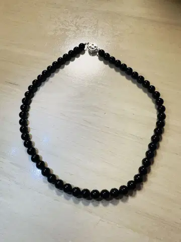 실버 오닉스 목걸이 40cm