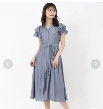 MISCH MASCH 더블 프릴 셔츠 원피스 M