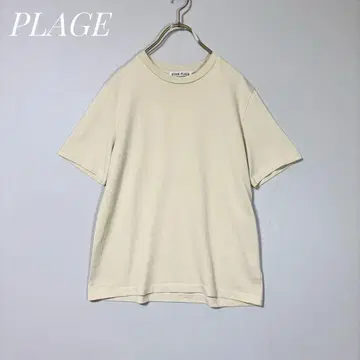 R'IAM-PLAGE 컴팩트 티셔츠 반팔 티셔츠 베이지 PLAGE
