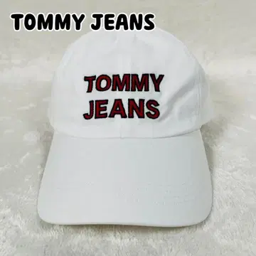 미사용 토미힐피거 청바지 Tommy Jeans 캡 모자 화이트 자수