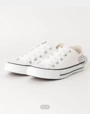 CONVERSE 화이트 로우 컷 스니커즈