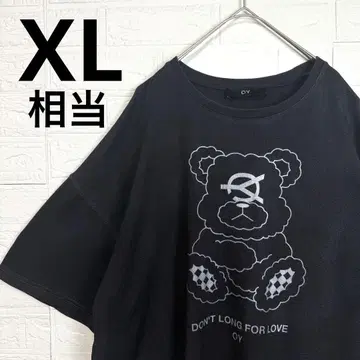 [세계에서 단 하나!] OY 오드리 곰 후 염색 티셔츠 오버 사이즈