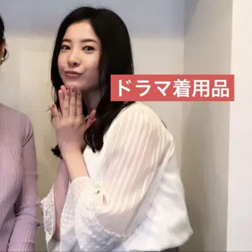 LOVELESS 새틴 시어 블라우스 화이트