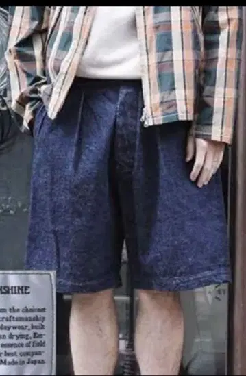 한정 가격 인하 캡틴선샤인 데님 숏 구르카 팬츠