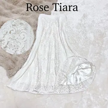 미사용 Rose Tiara 46 전체 자수 전체 레이스 롱 스커트