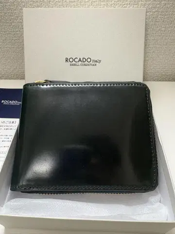 ROCADO 두겹 지갑 쉘 코도반 그린 로카도 가죽