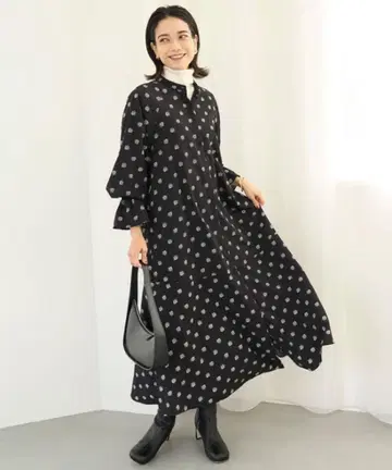 새상품급 unfilo 안피로 여성용 롱 원피스 프린트 플라워 M