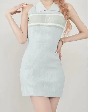 다리치 Darich 로고 아메스리 니트 미니 원피스