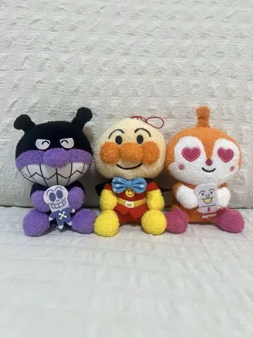 호빵맨 봉제 인형 3종 세트