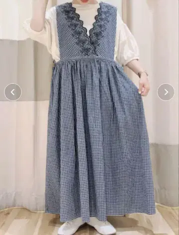 SM2 면 린넨 스캘럽 슬리브리스 원피스 M 사이즈