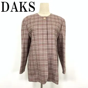 LA5714 닥스 실크 노카라 자켓 핑크 베이지 15