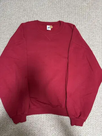 90s 00s 러셀 애슬레틱 빨간색 무지 맨투맨