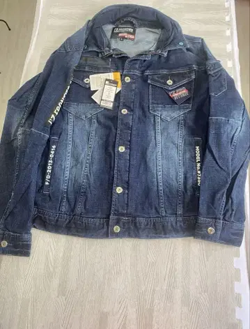 다크 데님 프론트 지퍼 데님 자켓