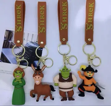 슈렉 Shrek 캐릭터 키링 4종 세트 미사용 새상품