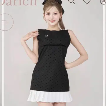 Darich 다리치 플로키 도트 슬리브리스 미니 원피스