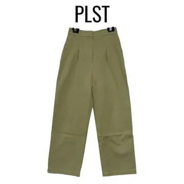 PLST 플라스테 여성용 와이드 팬츠 치노 팬츠 그린 S