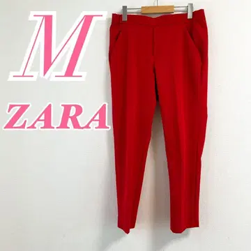 ZARA TRAFALUC 테이퍼드 팬츠 M 레드 오피스 캐주얼