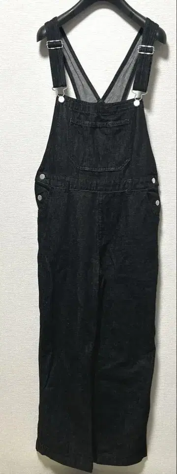 무인양품 나무 열매로 만든 카큻 혼방 데님 오버롤