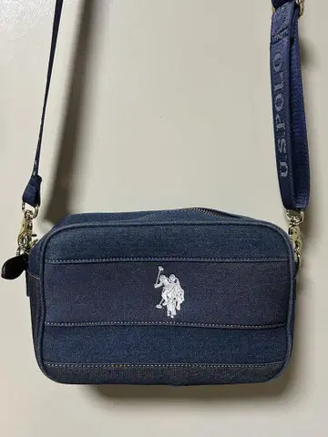 U.S.POLO ASSN 사선 가방 홀스 로고 숄더백 데님