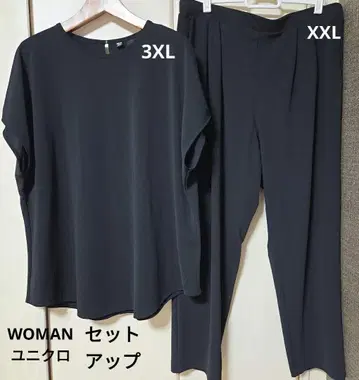 WOMAN 유니클로 블랙 셋업 3XL/2XL