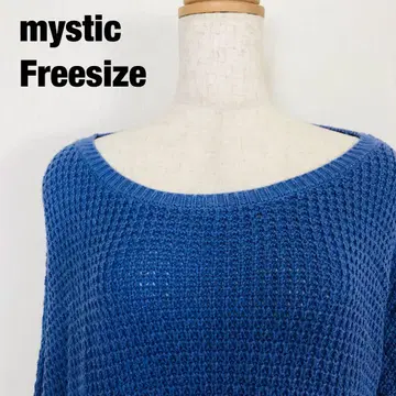 mystic 미스틱 긴팔 메쉬 니트 블루