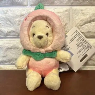 디즈니 리조트 상하이 디즈니 푸우 복숭아 봉제 인형 키체인