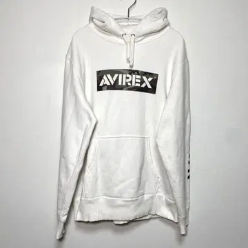 AVIREX 아비렉스 [L] 로고 프린트 후드티 남성용 하자품