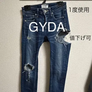 GYDA 데미지 가공 블루 데님