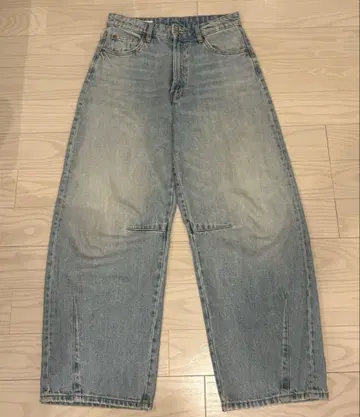 Zara TRF 배기 벌룬 미드 라이즈 데님 팬츠 EUR34