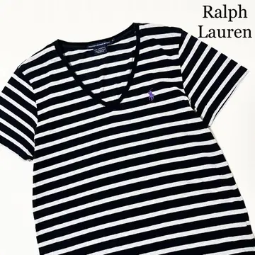 RALPH LAUREN SPORT 랄프 로렌 로고 자수 보더 티셔츠