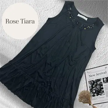 Rose Tiara 블랙 슬리브리스 원피스 42 빅 사이즈
