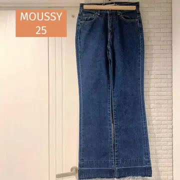 미사용 마우지 MOUSSY CUT OFF FLARE 데님 팬츠 25